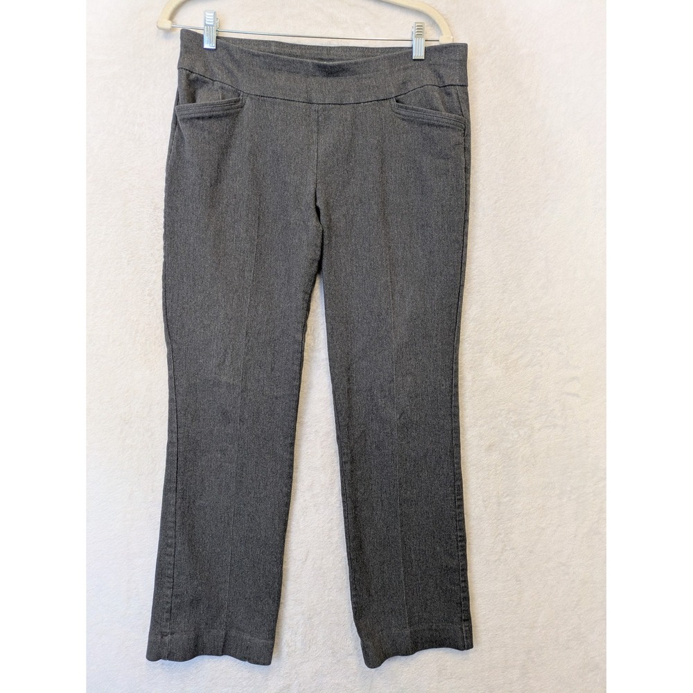 Croft & Barrow Effortless Stretch Pant Women's 8 Short Grey Straight Leg Pockets